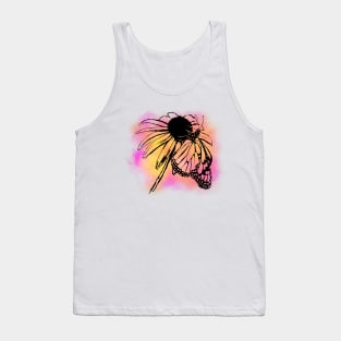 Monarch Butterfly on Flower Colorful Background Tank Top